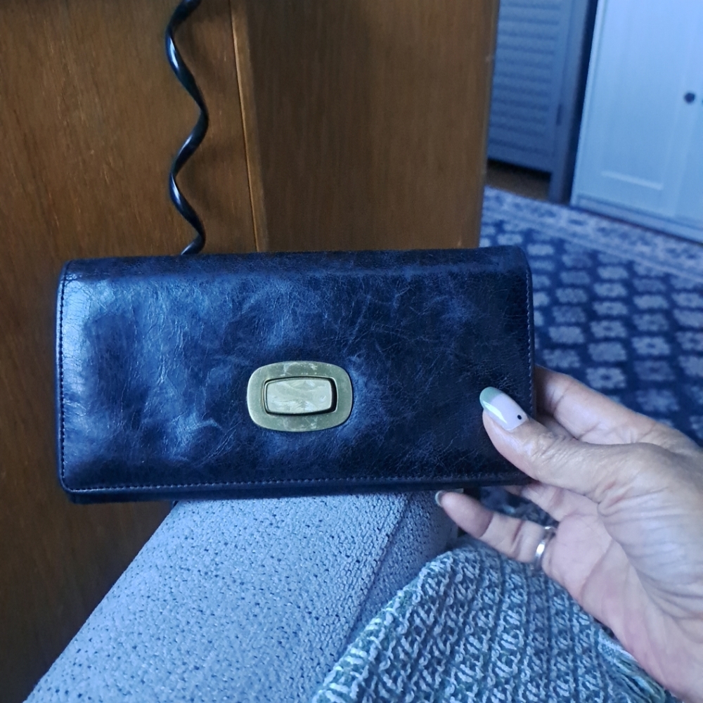 HOBO Leather Wallet Black